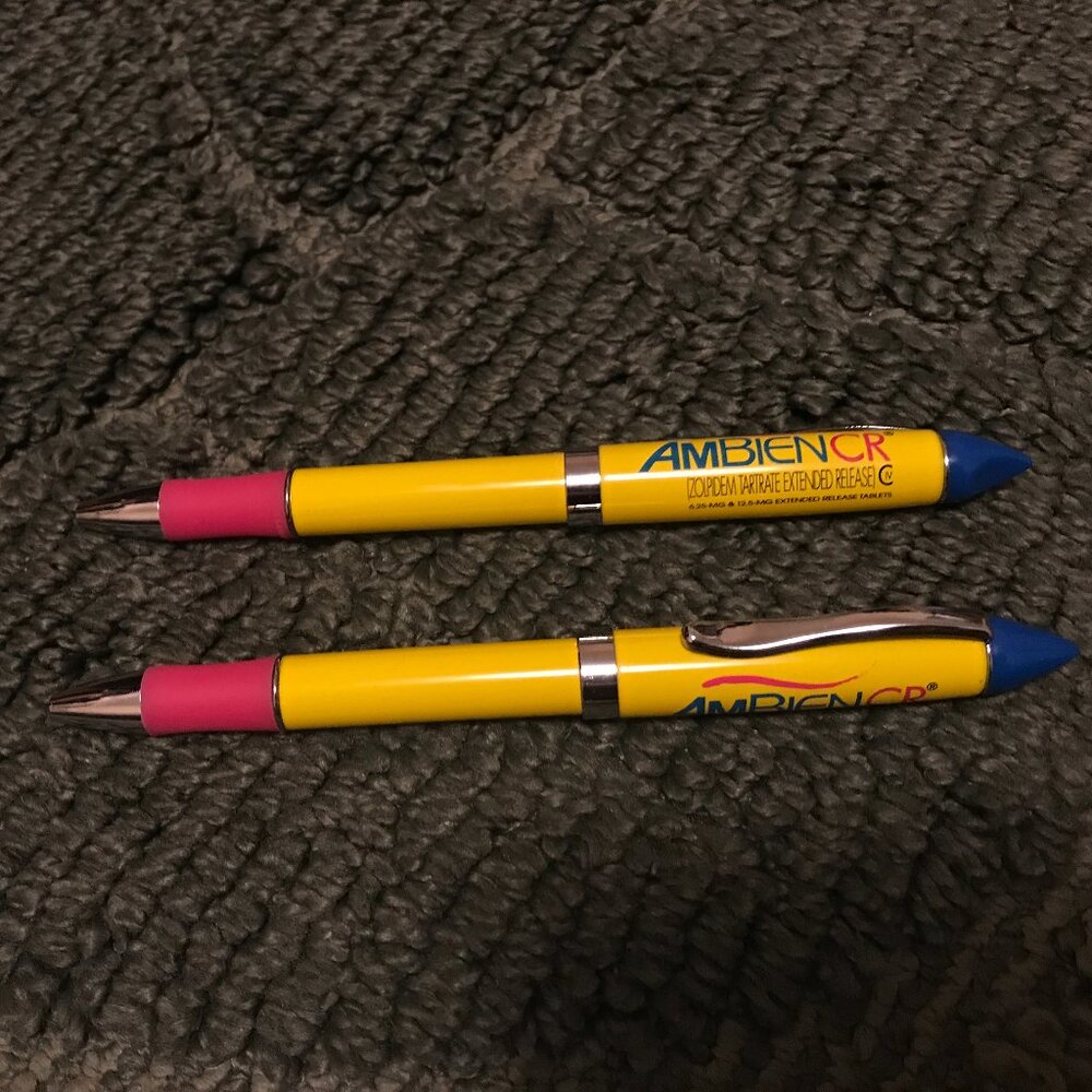 🖊️Drug Rep AMBIEN CR Collectible Metal Pen - RARE (Bundle - 2)🖊️